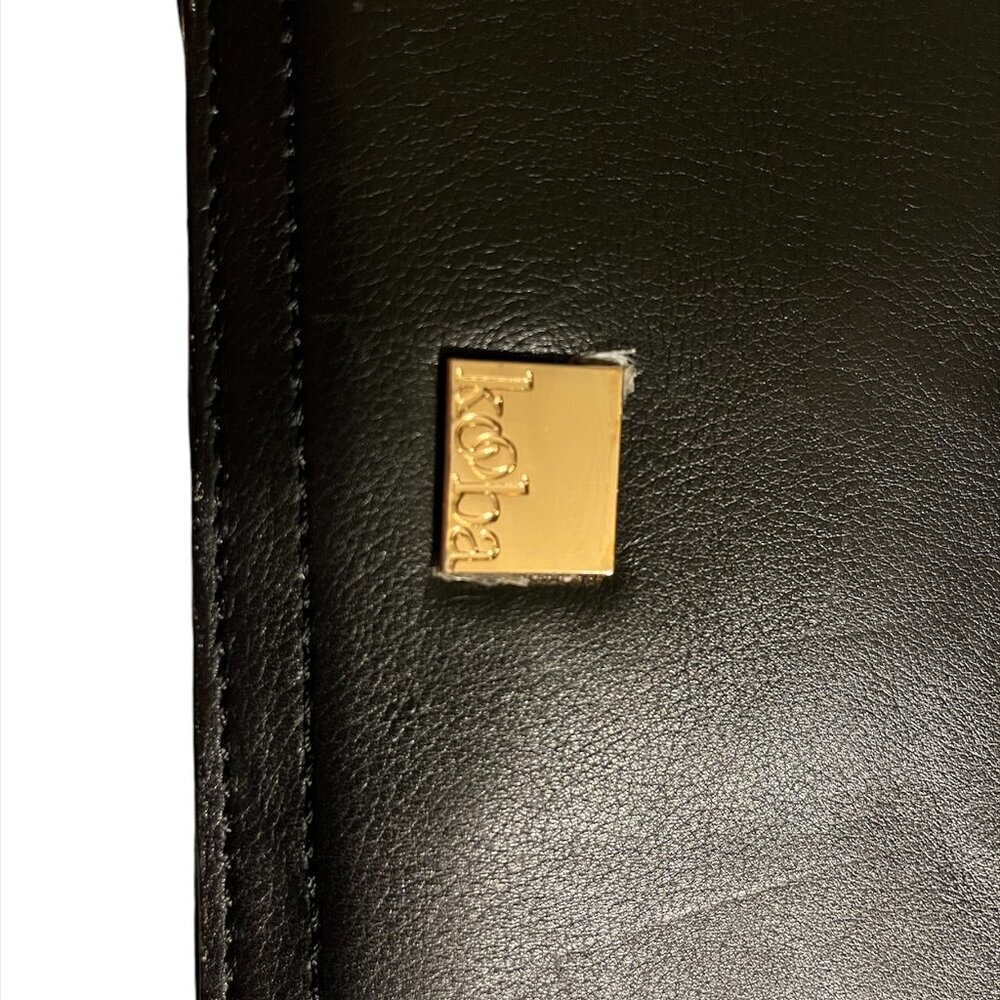 Kooba Black Leather Envelope Purse with Removable Shoulder Strap - Picture 5 of 12